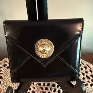 Elegant Black Leather Celine Wallet